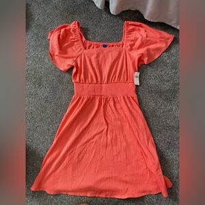 Hot Peach Mini Dress
